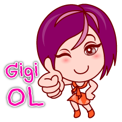 [LINEスタンプ] Gigi OL : Lovely Asian Office Lady (TH)