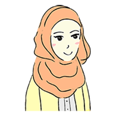 [LINEスタンプ] Lovely Aesha (Pastel Hijab)の画像（メイン）