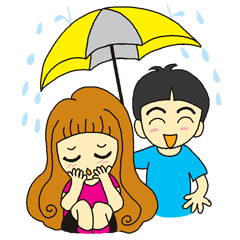 [LINEスタンプ] Coly ＆ Rain by coly studio