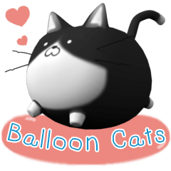 [LINEスタンプ] Balloon Cats : Eng Versionの画像（メイン）