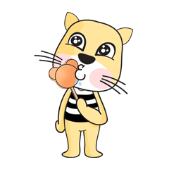 [LINEスタンプ] Cute Yellow Catの画像（メイン）