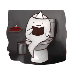 [LINEスタンプ] white  ghost