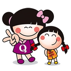 [LINEスタンプ] Young QQ sister is too tired to talk！