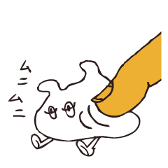 [LINEスタンプ] ペッタンもち丸
