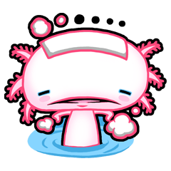 [LINEスタンプ] pink Axolotl live