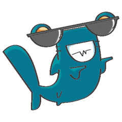 [LINEスタンプ] FINvites Happy Hammerhead Shark