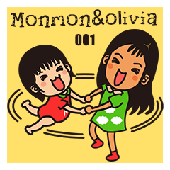 [LINEスタンプ] Sisters monmon and olivia kwan no.1