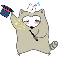 [LINEスタンプ] The daily life of small raccoon
