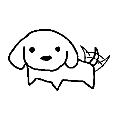 [LINEスタンプ] 白いビーグル犬の画像（メイン）