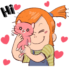 [LINEスタンプ] Noo Malee and her Kitty