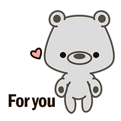 [LINEスタンプ] Little Grizzly(Gray bear) Pa-Pa