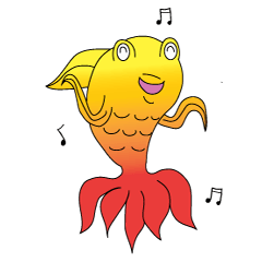 [LINEスタンプ] YELO the happy golden fish