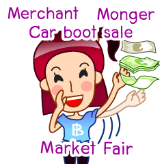 [LINEスタンプ] Merchant,Car Boot Sale, Market Fair