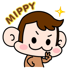 [LINEスタンプ] Mippy : the Monkeymania