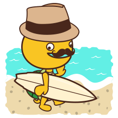 [LINEスタンプ] 波乗りかめ吉