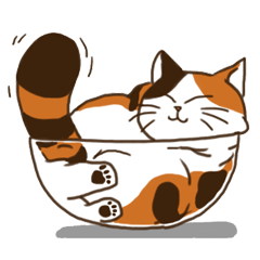 [LINEスタンプ] Mi-ke, the Calico Cat