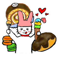 [LINEスタンプ] 兎のうさぴょん