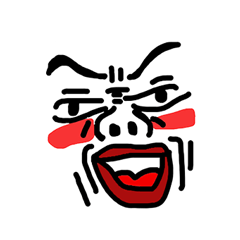 [LINEスタンプ] Funny Ugly Faceの画像（メイン）