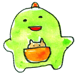 [LINEスタンプ] ネコ飼いのキョウリュウ