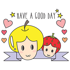 [LINEスタンプ] FRUITY MOMMY AND BABY