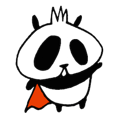 [LINEスタンプ] パンダのヒーロー「くまねこくん」