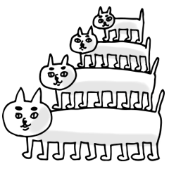 [LINEスタンプ] 猫ピラミッド