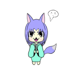 [LINEスタンプ] Variety Fox Mustume - small purpleの画像（メイン）