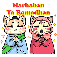 [LINEスタンプ] CatRabbit : Ramadhan ＆ Idul Fitri