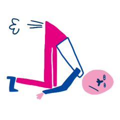 [LINEスタンプ] pink man stickers